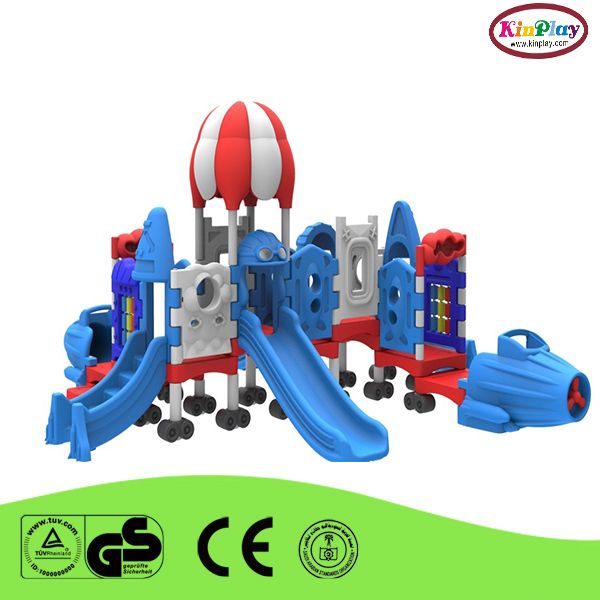 small outdoor plastic slide playground