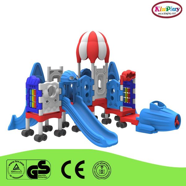 small outdoor plastic slide playground