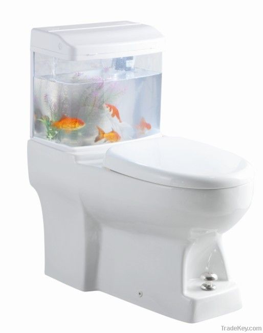 Fish tank toilet a litre toilet