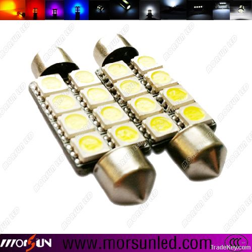 42mm 8SMD12V LED Light , Car LED Festoon Lamp144LM-160LM