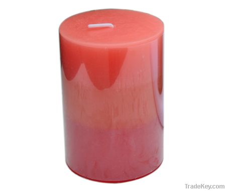 Layered Color Pillar Candle