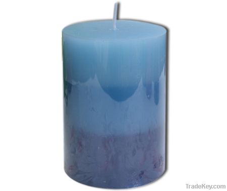 Layered Color Pillar Candle