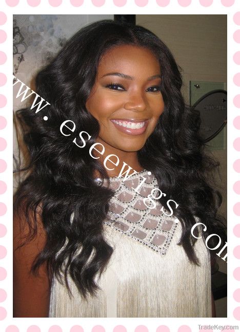 100% indian human hair wig full lace wig 16inch 1B natural-black