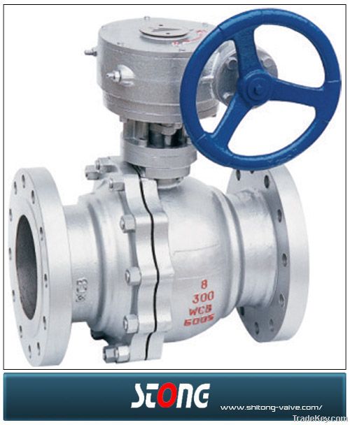 Cast Steel Worm Wheel Flanged Floating Ball Valve