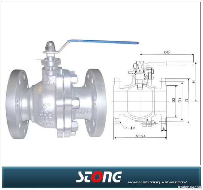 API Cast Steel Flanged Floating Ball Valve Q41F