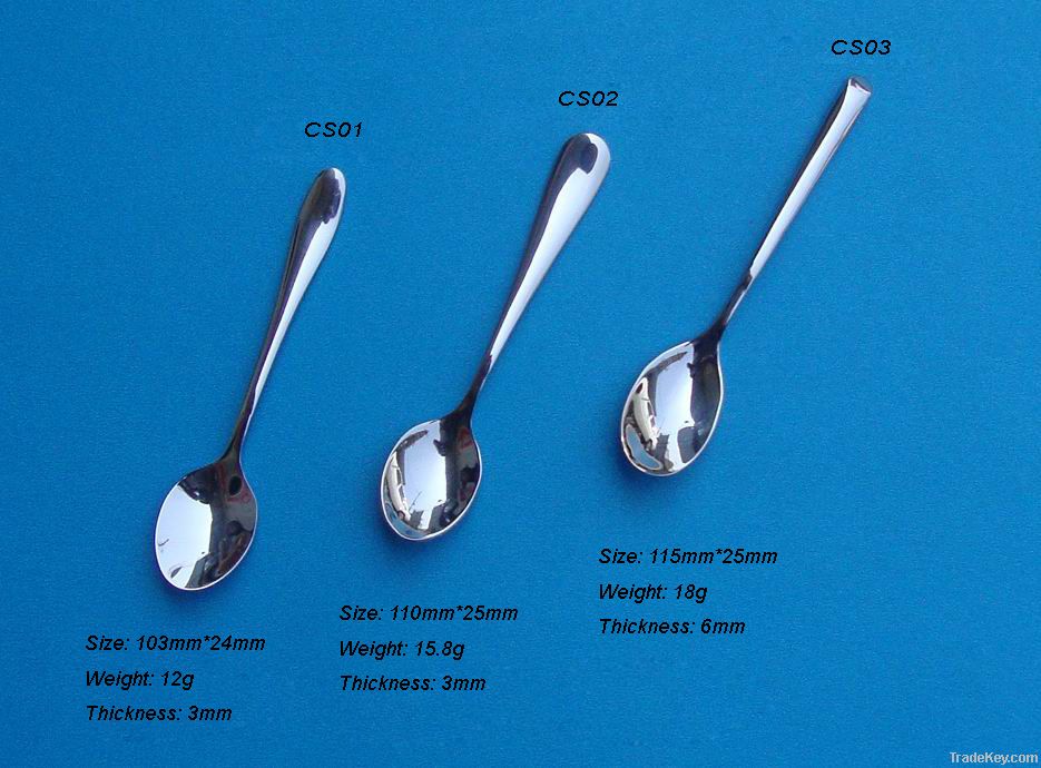 High quality Stainless stee coffee spoon, teaspoon, honey spoon