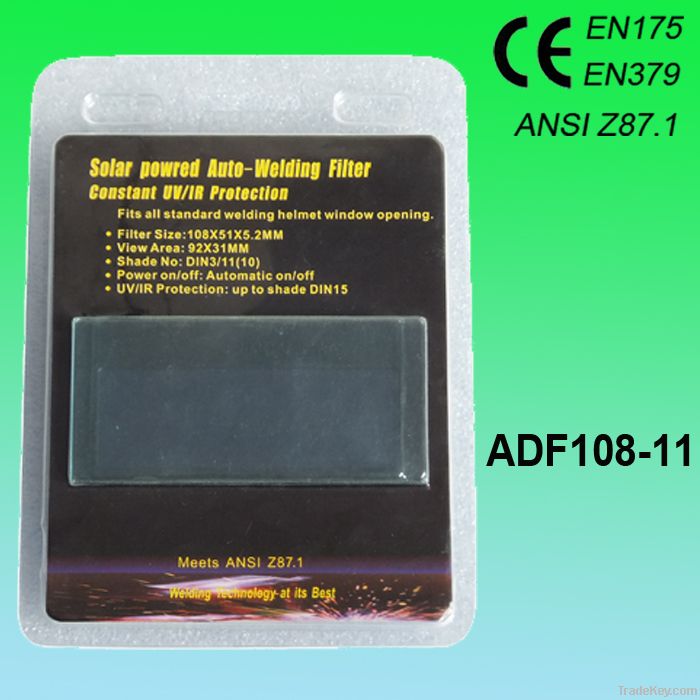 Auto darkening welding filter