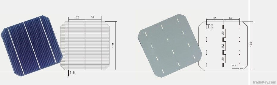 Mono125*125mm;156*156mm solar cell