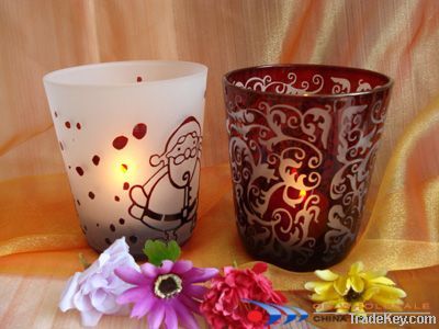 Glass candle holder Cup