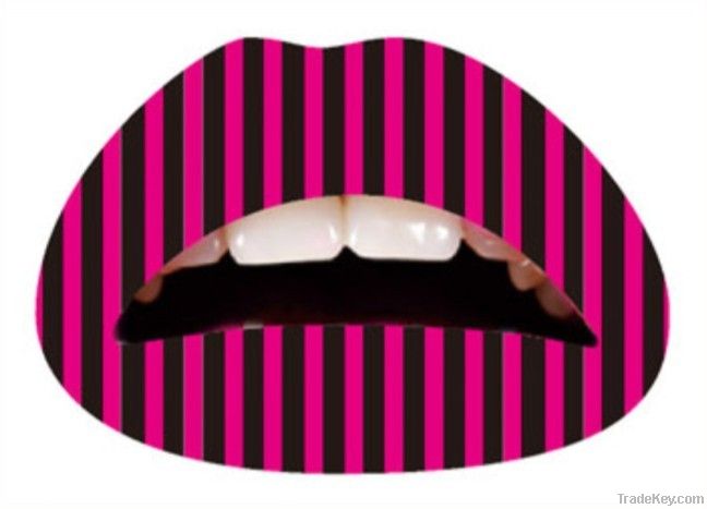 C008 wholesale 72 designs for mix Custom Temporary Lip Tattoo Sticker