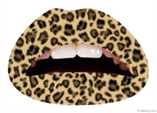 C010 wholesale 72 designs for mix Custom Temporary Lip Tattoo Sticker