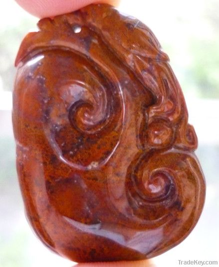 China's NanLiu River Jade Pendant Hand made crafts