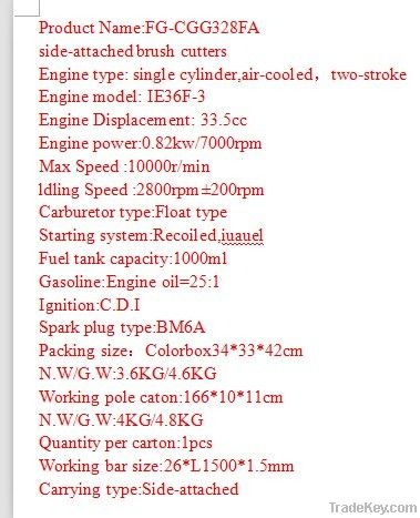 30.5cc Side-attached brush cutters