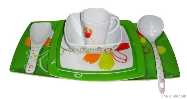 melamine dinnerware set