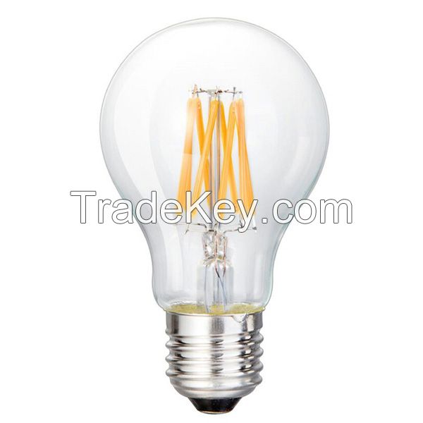 Non-Flickering Dimmable A60/E27 8W LED Filament Light Bulb