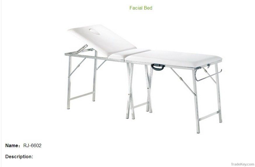 RJ-6602 white- 3 section portable-massage table/massage bed