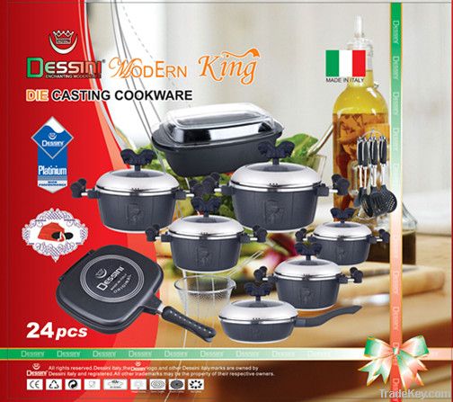 24pcs die-casting cookware