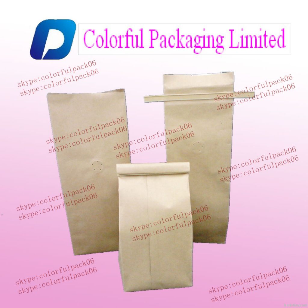 Foiled Lined Paper Coffee Bags/500g Foil Coffee Bag