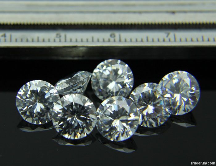 white round cubic zirconia