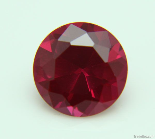 loose round synthetic ruby