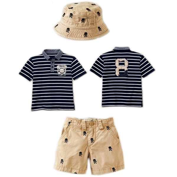 Organic cotton priting cute baby clothing set