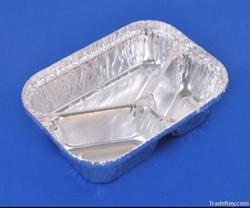 three compartment foil container