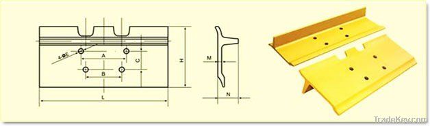 D9H TRACK SHOE, SINGLE GROUSER PLATE FOR BULDOZER SPARE PARTS