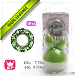 Miomi diamond soft green contact lens