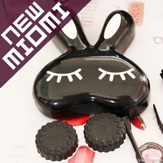 Miomi lovely rabbit black contact lens case Nano anti-microbial contac