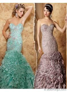 2012 Sweetheart Elegant Beaded Sequins Prom Dresses