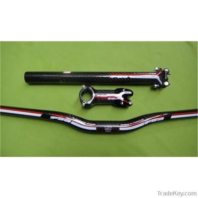 FSA Carbon bicycle Bend Handlebar /stem/ seatpost bike three-pieces