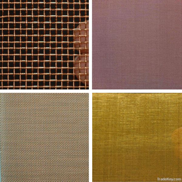 Copper/brass/phosphor wire mesh screen