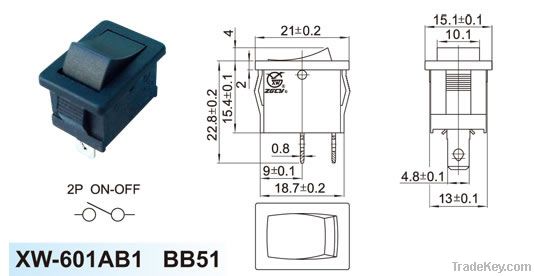 Rocker Switches XW-601AB1 BB51