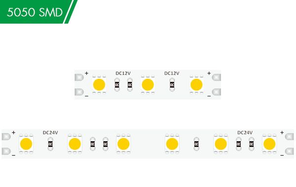 DC12/24V 5050 60LED 10mm White strip light