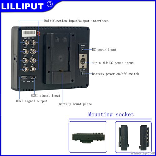 665/O/S/P LCD camera monitor with HDMI, YPbPr, AV, SDI input