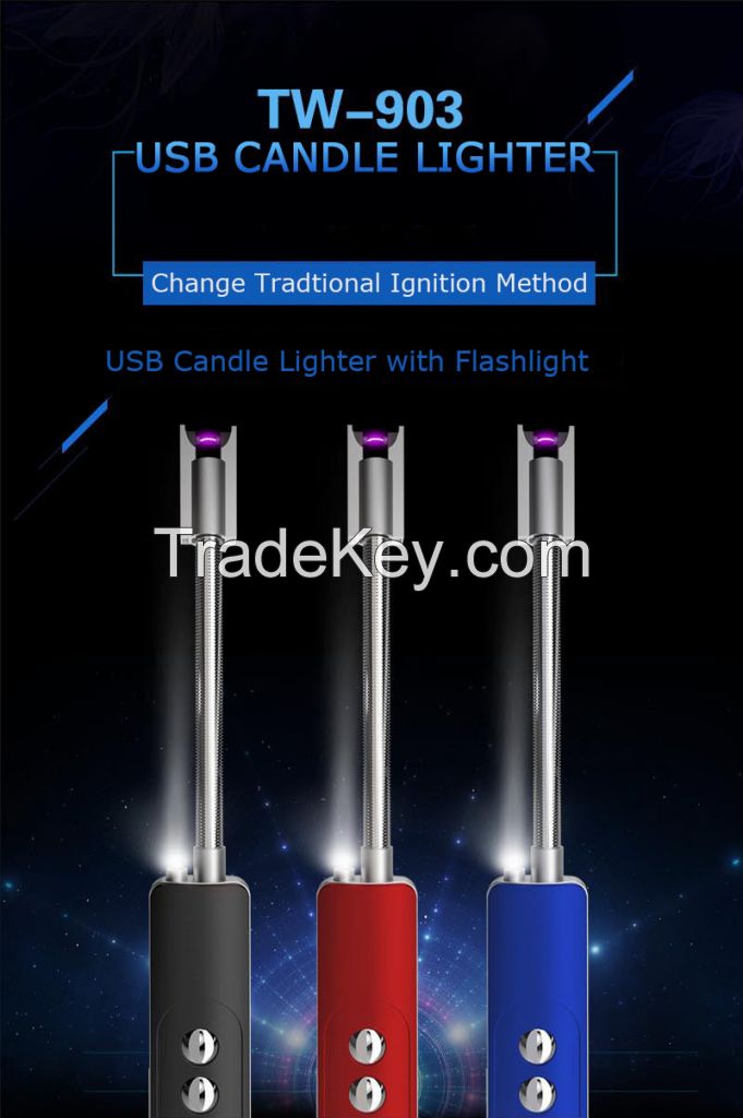 electric candle lighter With flashlight, With Battery indicator