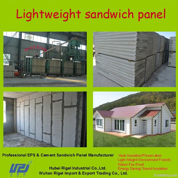 Light Weight New Building Material EPS Cement Sandwich Wall Panel