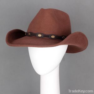 Cowboy Hat for 100% Wool Felt for Men Women Boys Girls