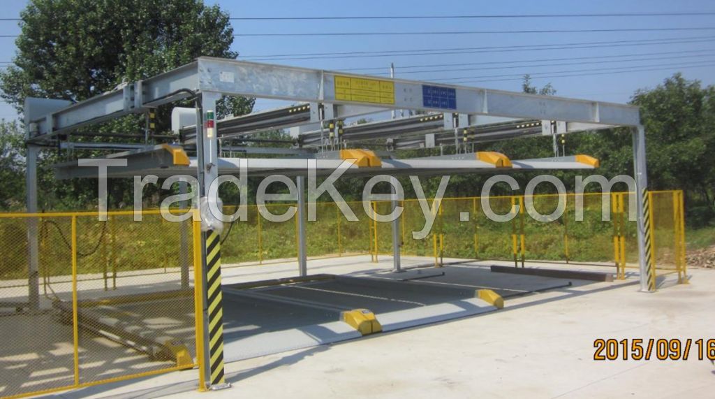 auto parking system 2 levels vertical horizontal car parking system