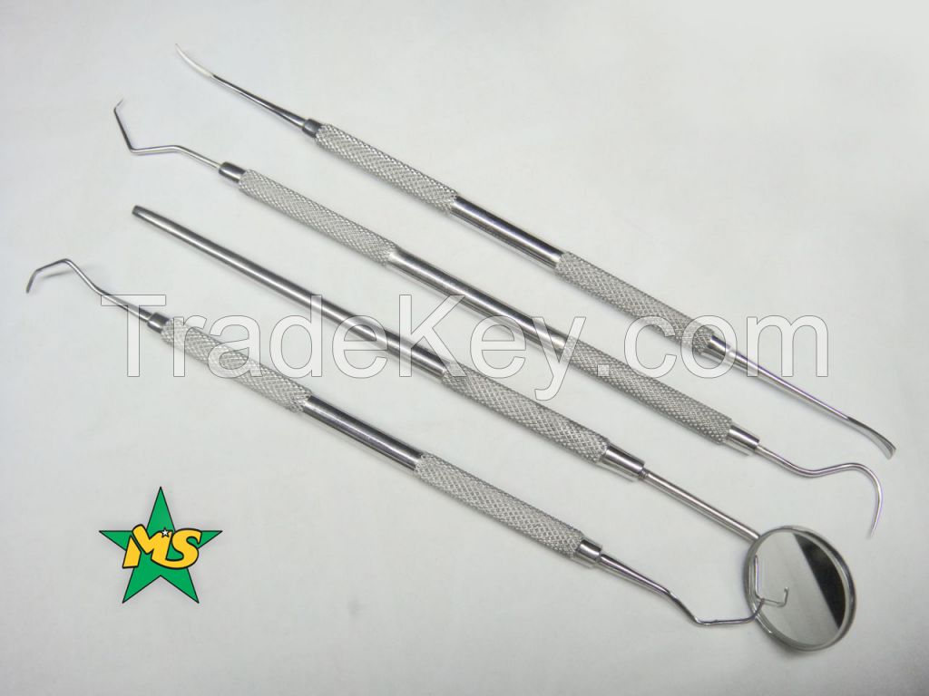 Dental Tartar Calculus Plaque Remover Tooth Scraper Dental Mirror &amp;amp; scaler set