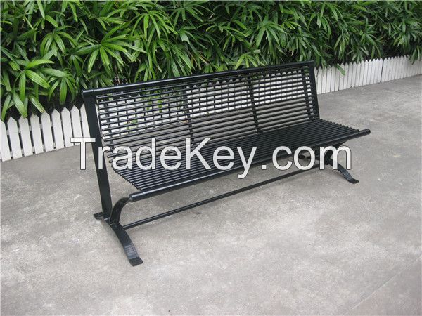 Powder coated outdoor bench metal park bench steel garden bench