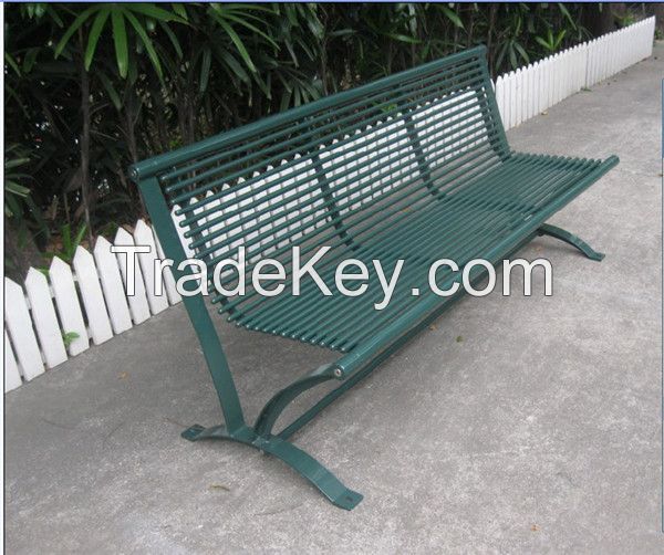 Powder coated outdoor bench metal park bench steel garden bench