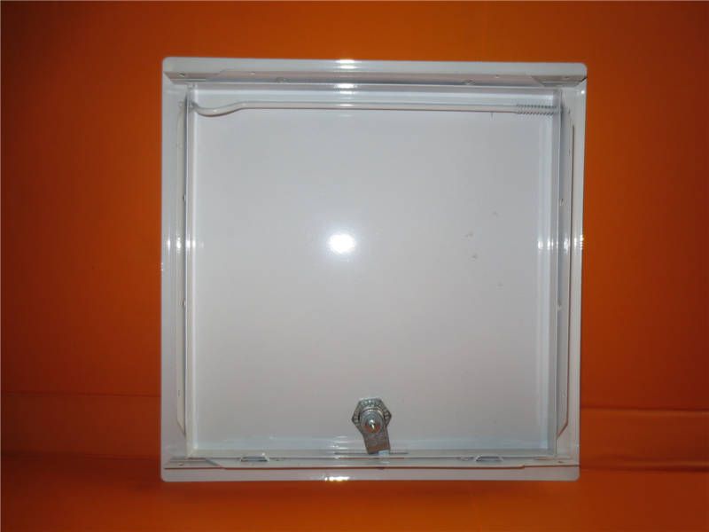 steel access panel with key lock white powder coating