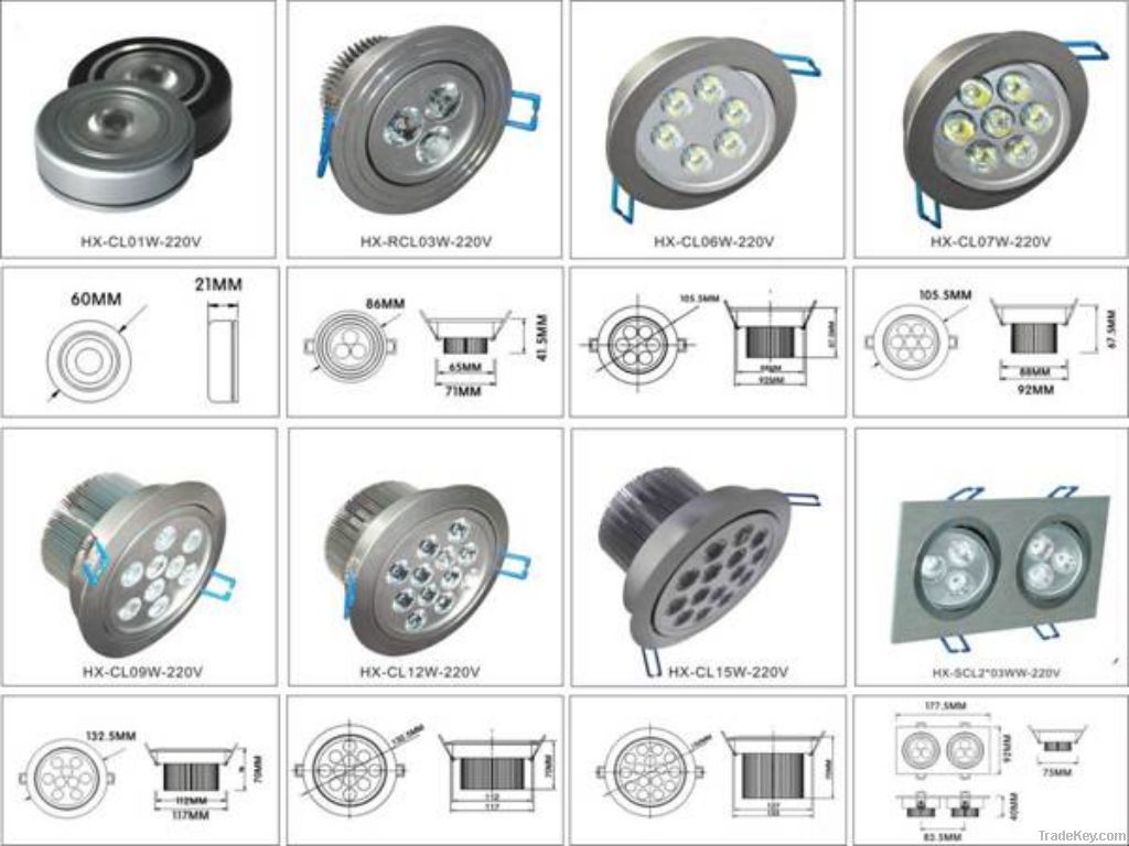 12W led ceiling light down light