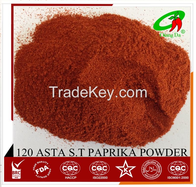 Steam sterilzied sweet paprika powder certified by BRC A