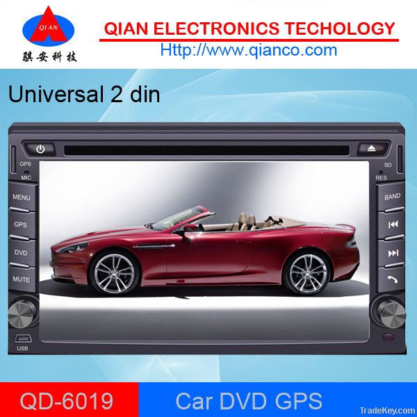 double din universal Car DVD player with 6.2