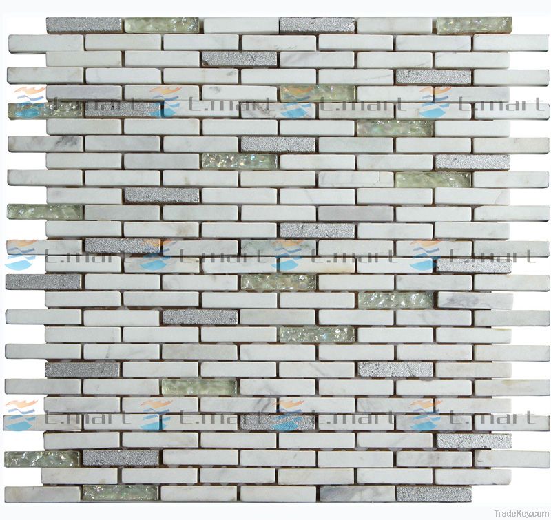 Stone mixed glass mosaic, wall tile backsplash, kitchen tiles