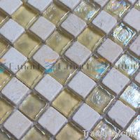 Stone mixed glass mosaic, wall tile backsplash, kitchen tiles