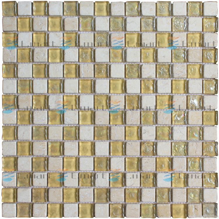 Stone mixed glass mosaic, wall tile backsplash, kitchen tiles