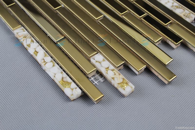 Stainless Steel Mosaic Tile Gold